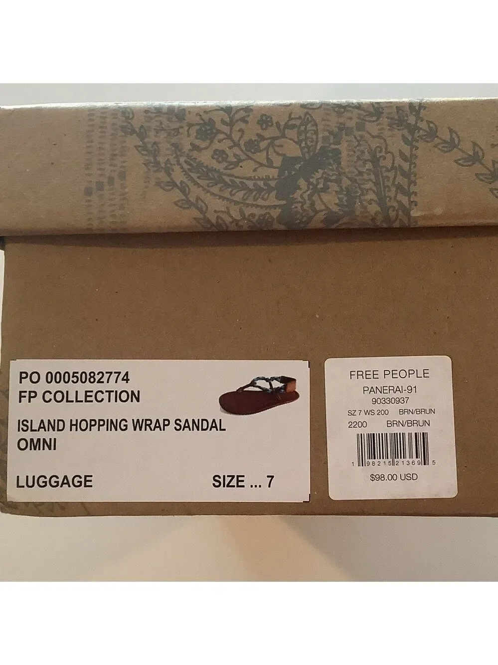 Free People Island Hopping Wrap Leather Sandals New In Box